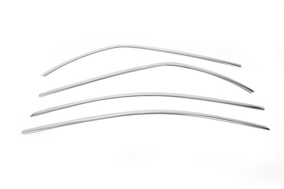 Верхня окантовка стекол (4 шт, нерж) для Toyota Corolla 2007-2013 рр | Зображення 2