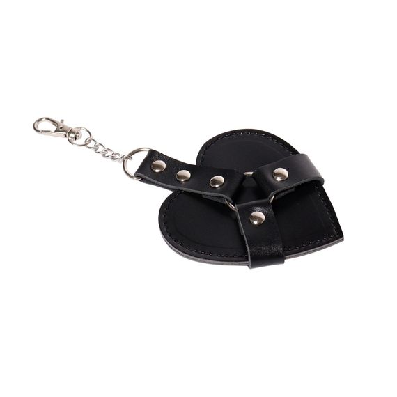 Брелок на карабіні для ключів Art of Sex Chained Heart, Чорний | Зображення 1
