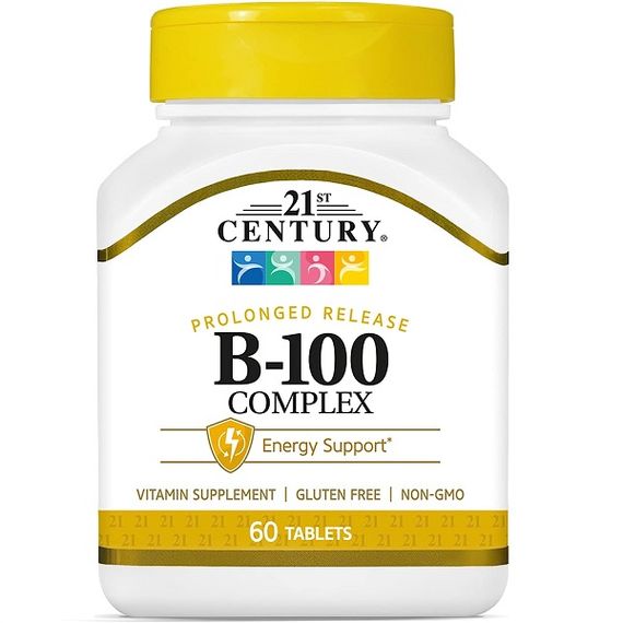 В комплекс 21st Century B-100 Complex, Prolonged Release 60 Tabs