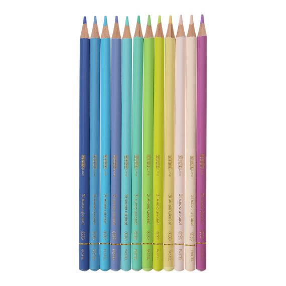Олівці кольорові 12 кольорів PASTEL, KIDS LINE ZB.2470 ZiBi (4823078969774) | Зображення 1