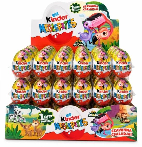 Цукерки шоколадні яйце Кіндер Kinder серія Natoons (жывотные), 20г, для хлопчиків і дівчаток | Зображення 1