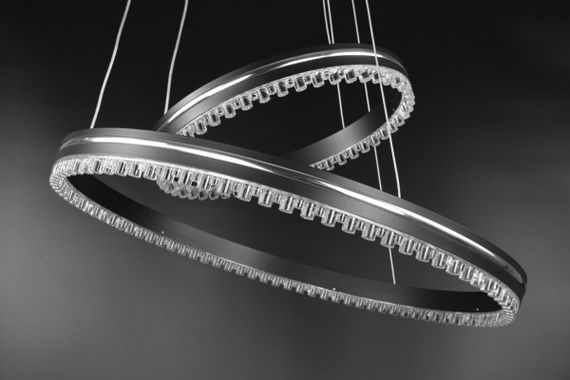 Люстра світлодіодна підвісна LED світильник для квартири на стелю лед з пультом 26564 Чорний 40-140х50х50 см. | Зображення 2