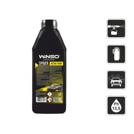 Активная пена Winso Spider Active Foam для безконтактной мойки концентрат 1:12-1:10 1л (880650)