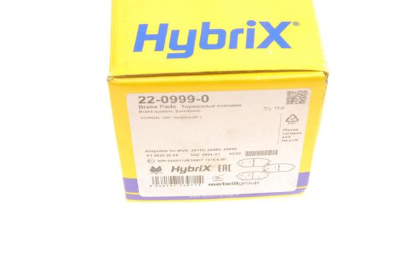 Колодки тормозные передние Hyundai ix55 08- 22-0999-0 | Зображення 8