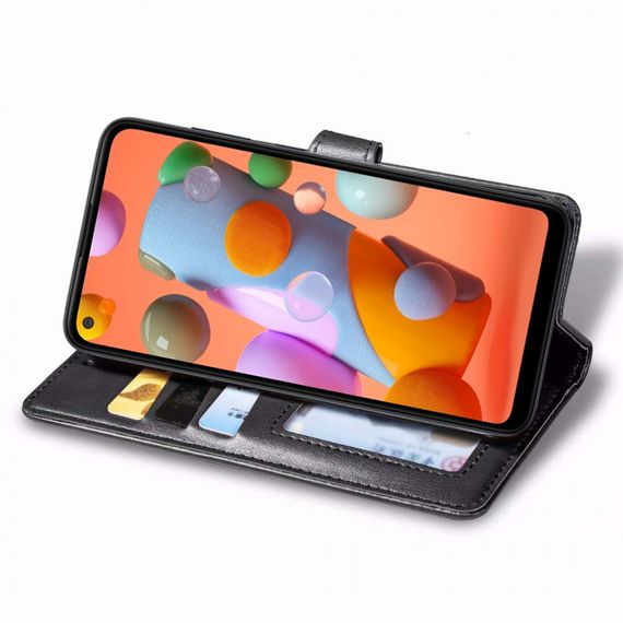 Шкіряний чохол-книжка GETMAN Gallant (PU) для Samsung Galaxy A11 Чорний | Зображення 3