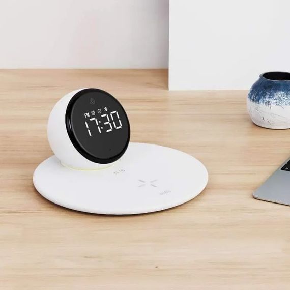 БЗП WIWU Wi-W017 15W Wireless Charger+Digital Alarm+Bluetooth Speaker White | Зображення 3