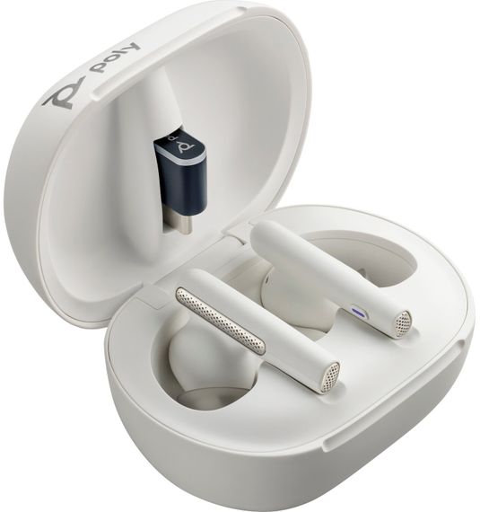 Навушники TWS Poly Voyager Free 60+ Earbuds + BT700A + TSCHC White