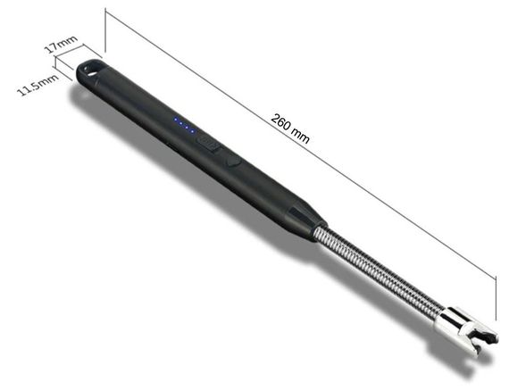 Импульсная USB зажигалка Primo со встроенным аккумулятором для газовой плиты, духовки, розжига - Black | Зображення 4