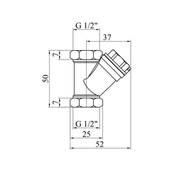 Фильтр грубой очистки LexLine 1/2" латунный УК3201 | Зображення 1