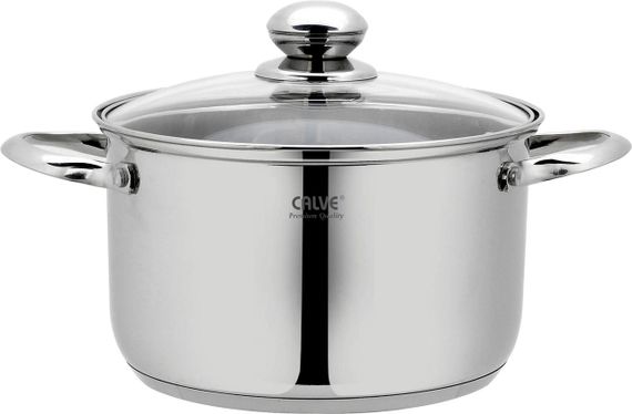 Кастрюля Calve CL-1861, 7 л, 26 см, из нержавеющей стали с крышкой, для всех типов плит