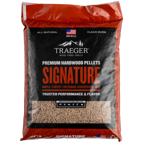 Пелети для гриля фірмова суміш Signature Blend 9кг 20л Traeger PEL346 Код: 009752