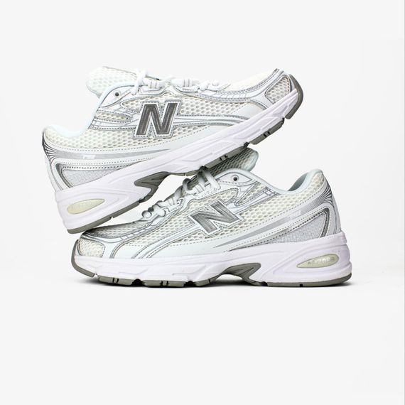 Кросівки весна літо New Balance сітка білий/срібний | Зображення 6