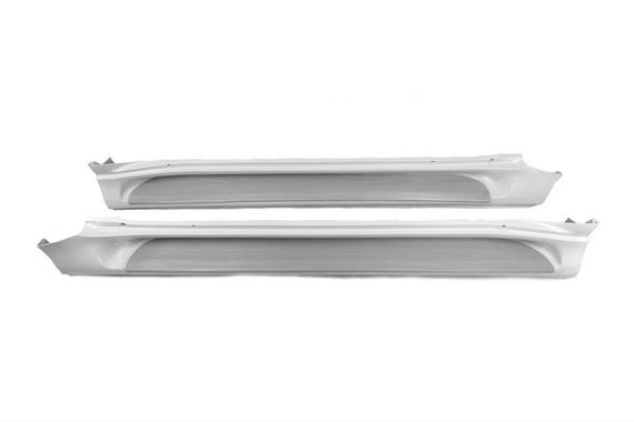 Боковые пороги (2 шт., алюминий) Белый (серая подножка) для Lexus GX460 2009-2023 гг | Зображення 4