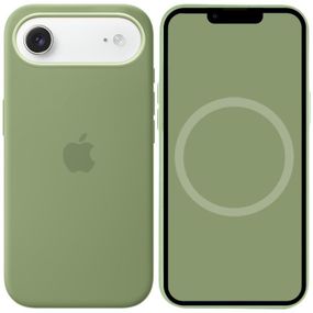 Чохол Silicone case (AAA) with Magsafe and Animation для Apple iPhone 17 Air (6.5") Light Moss