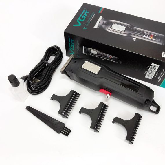 Многофункциональная аккумуляторная машинка для стрижки VGR V-918, Водонепроницаемый триммер для стрижки GU-58 | Зображення 5