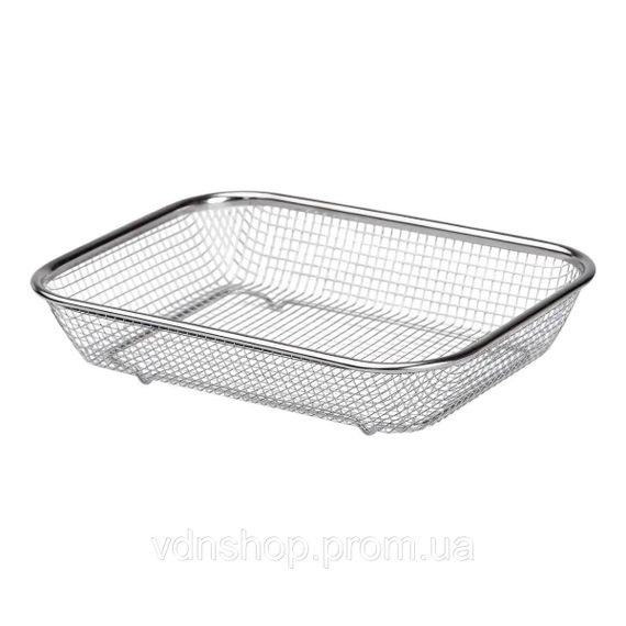 Сито-кошик для миття овочів та фруктів 29.5х21х6 см друшляк з нержавіючої сталі HP-19-23-M