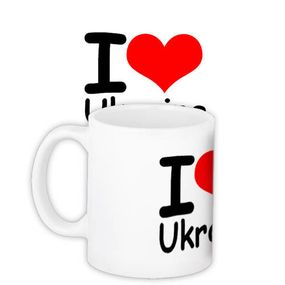 Чашка з принтом I love Ukraine 330 мл (KR_UKR072)
