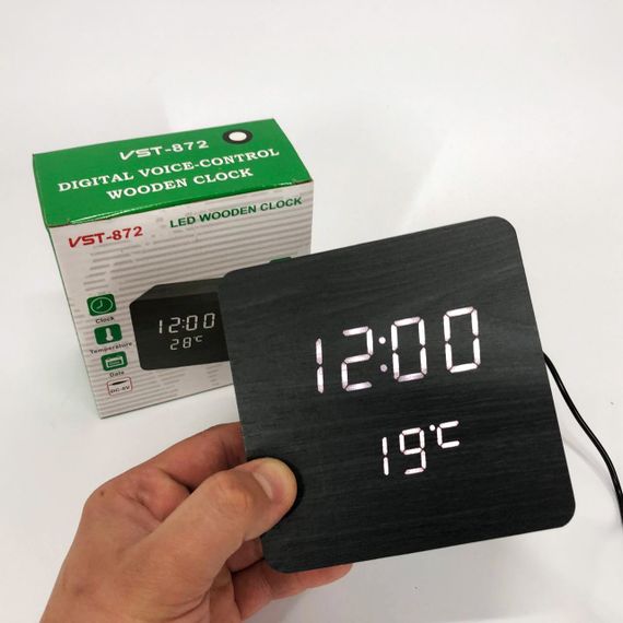 Настільний годинник зі світловим циферблатом VST-872-6, Настільний цифровий електронний годинник led HU-67 | Зображення 8