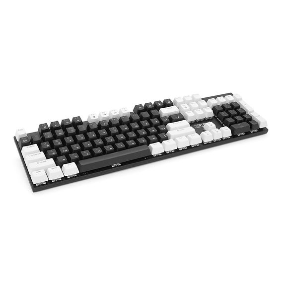Механічна клавіатура USB XSTRIKE XS-1010, довжина кабелю 150см, RGB підсвічування, Eng/Укр/Рус, 465х165х45 мм, Black/White, 104к, | Зображення 2