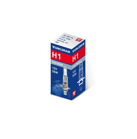Галогеновая лампа Tungsram 12V H1 55dW (1 шт./коробка) Standart 12V | Зображення 1