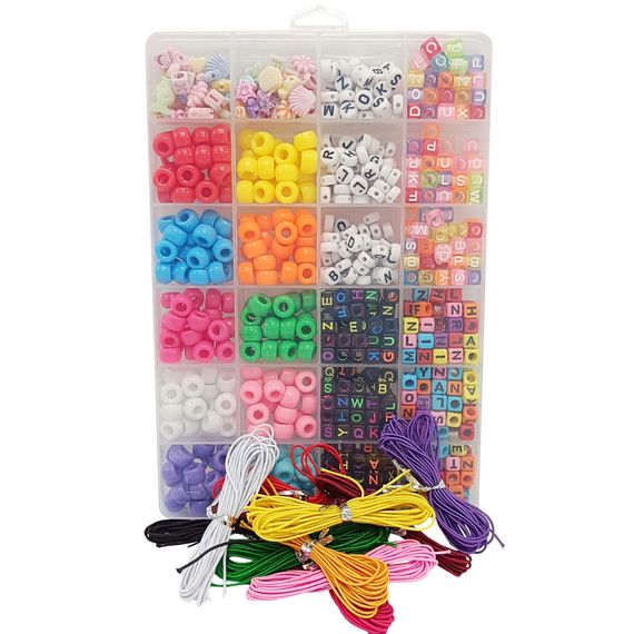 Набір для творчості "Бісер" 1199-80 намистини, гумка, пластикова коробка | Зображення 1