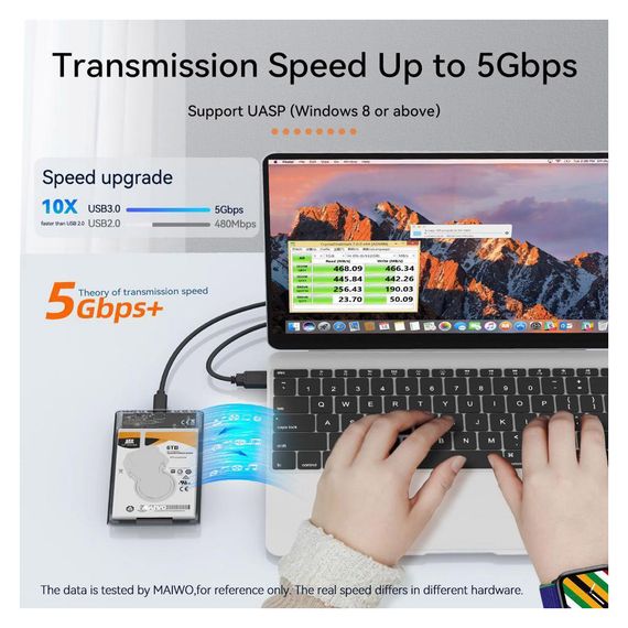 Кишеня зовнішня Maiwo 2.5" SATA/SSD HDD - USB3.0 (K2510B) | Зображення 3