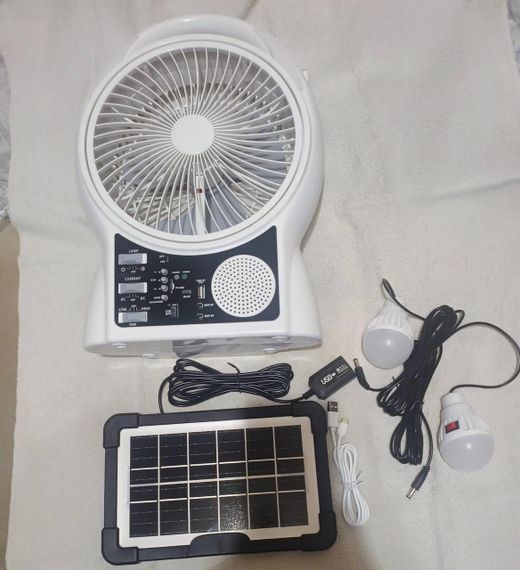 Портативний вентилятор акумуляторний з сонячною батареєю | Зображення 1