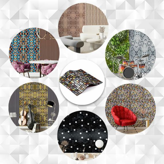 Самоклеюча алюмінієва плитка 300х300х3мм Кольоровий квадратик SW-00001925 | Зображення 5