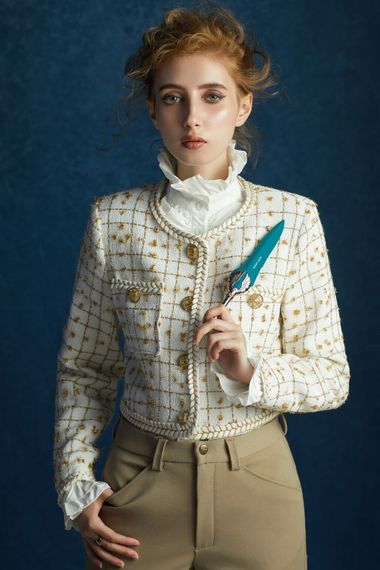 Вишуканий вібратор Knight Jenay FLOWERS & SWORD, маска, стрічка та лубрикант у комплекті | Зображення 8