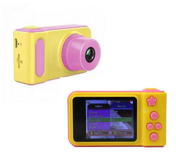 Дитячий цифровий фотоапарат Dvr baby camera V7 Рожевий | Зображення 1