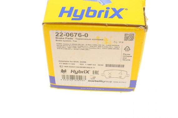 Колодки тормозные задние Ford Galaxy S-Max 06-15 Volvo S60 S80 V60 V70 XC60 XC70 08- Land Rover 11 22-0676-0 | Зображення 4