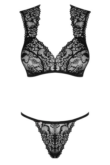 Комплект Obsessive Elisetta set Черный S/M | Зображення 2