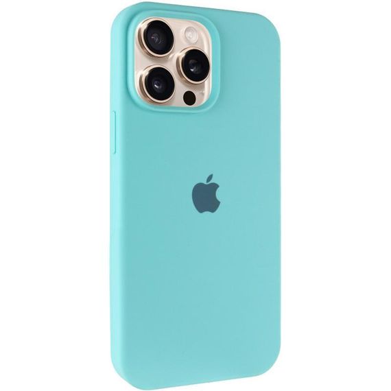 Чохол Silicone Case Full Protective (AA) для Apple iPhone 14 Pro (6.1") Бірюзовий / Marine Green