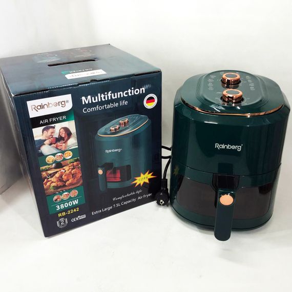 Фритюрница бытовая без масла Rainberg RB-2242 на 6 л 3800 Вт, Аэрофритюрница электрическая для дома BI-43 | Зображення 9