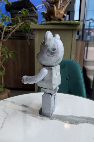 Bearbrick  NASA Moon дизайнерська статуетка ведмідь Беарбрік 28 см mb012 сіра | Зображення 2