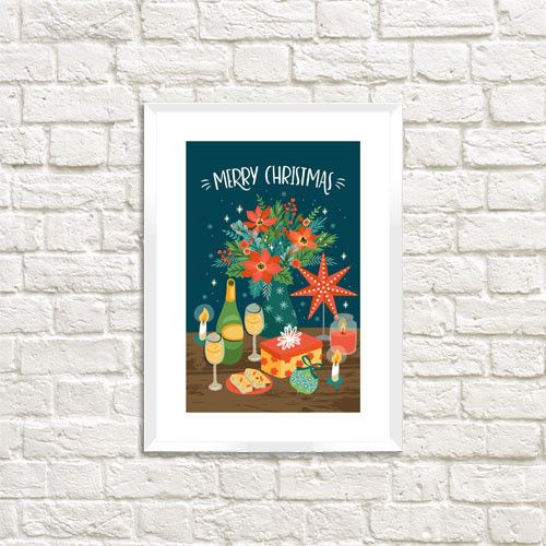 Постер в рамці Marry Christmas 21x30 см (A4)