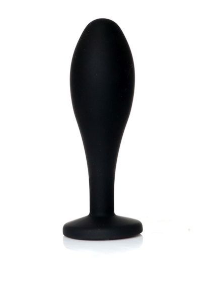 Анальна пробка - Jewellery Silicone Black Plug M Clear | Зображення 4