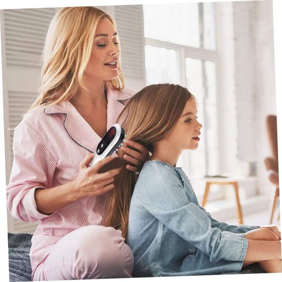 Електрична масажна гребінець DOITOOL для росту волосся, з вібрацією та масажем шкіри голови, біла | Зображення 8