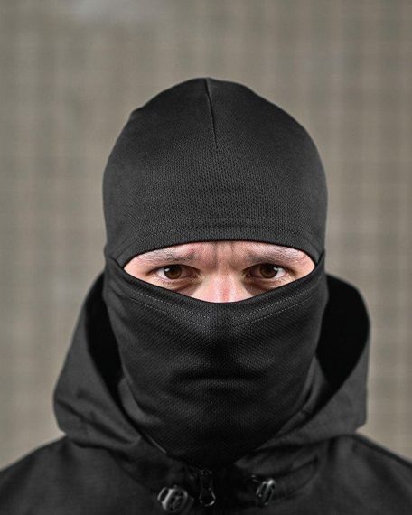 Летняя балаклава CoollMax чорная ВТ7481 | Зображення 1