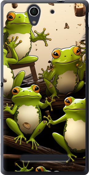 Чехол на Sony Xperia C3 D2502 Жабки "5656u-171-17620"