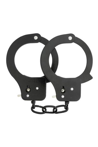 Наручники металеві Dream toys BondX cuffs, чорні Sex Aura | Зображення 1