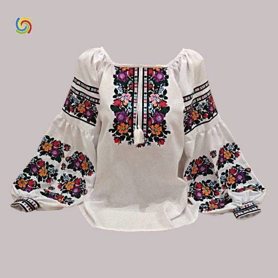 Рубашка Украинская вышиванка 22137 цвет белый размер L/XL