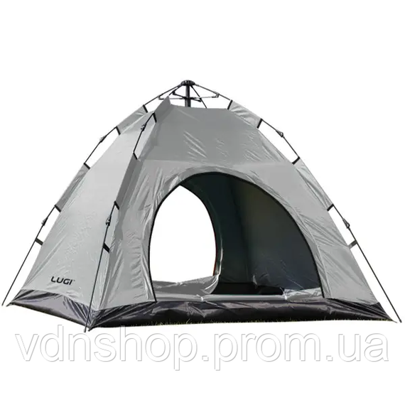 Намет кемпінговий 2 на 2 метри автоматичний для риболовлі походу туристичний LU-019G Сірий