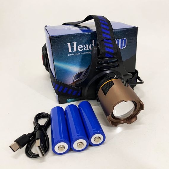 Фонарь налобный A49-TG 3x18650 | Зображення 1