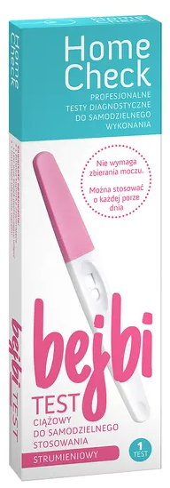 Home Check Bejbi, тест на вагітність, струменевий, 1 шт.
