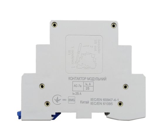 Контактор модульный КМ-1-25-02 25А 230AC 2NC 2р 1мод Ny95503809 | Зображення 4
