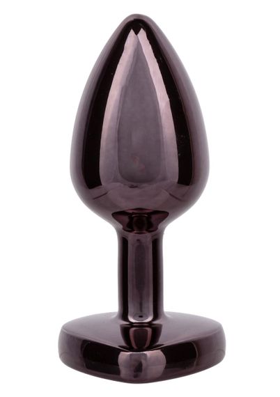 Анальна пробка CalExotics Diamond Heart Plug Small, чорна, 5,7 × 3,2 см Sex Aura | Зображення 3