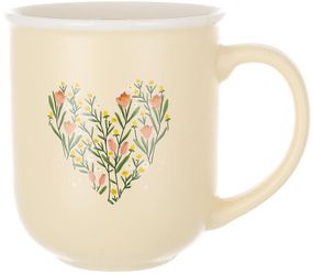 Кухоль порцеляновий "Heart" 400мл, кремовий