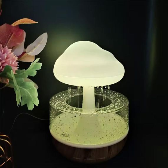 Зволожувач повітря Гриб з ефектом дощу та RGB підсвіткою, від USB / Ароматизуючий нічник / Ультразвуковий аромадифузор | Зображення 6