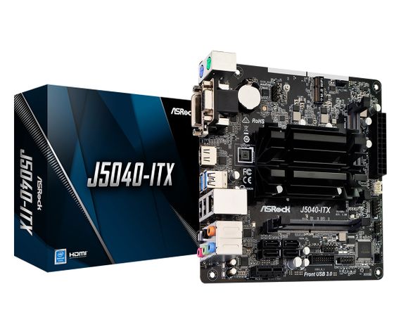 ASRock J5040-ITX (Quad-Core Pentium 3.2GHz, 2xDDR4 SoDIMM, VGA/HDMI/DVI, 1*PCIe, 4xSATAIII, miniITX) | Зображення 3